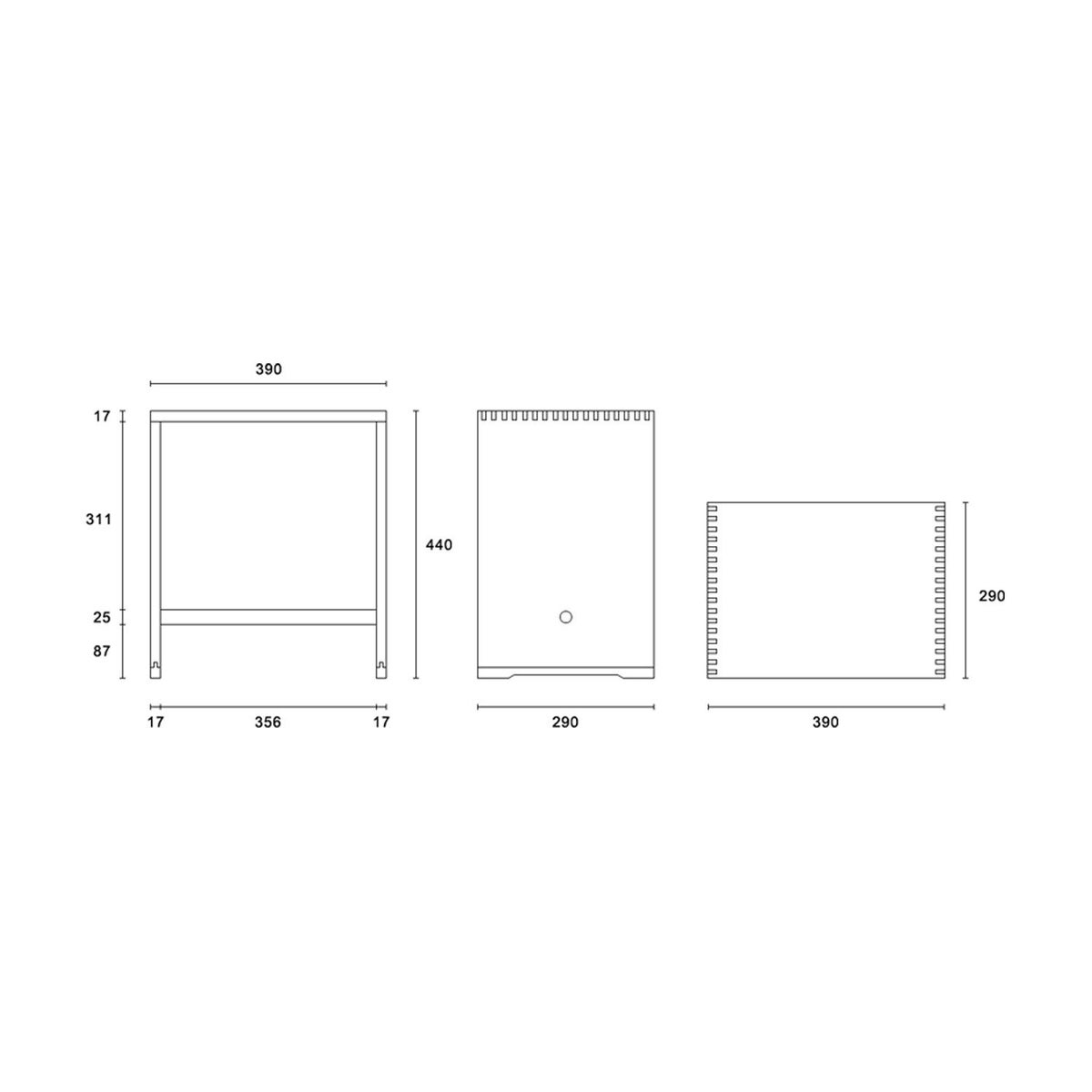 wb form ヴェービーフォーム Ulm Stool ウルム スツール サイドテーブル チェア カラー：ウォルナット デザイン：マックス・ビル