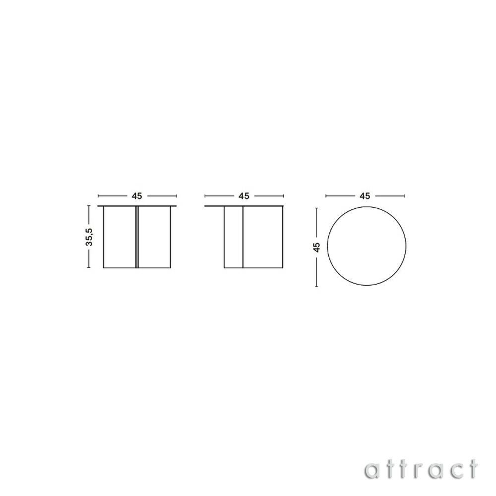 HAY ヘイ Slit Table スリット テーブル Steel Round スチール ラウンド サイドテーブル Φ45×H35.5cm ステンレススチール 塗装またはメッキ仕上げ カラー：5色 デザイン：HAY