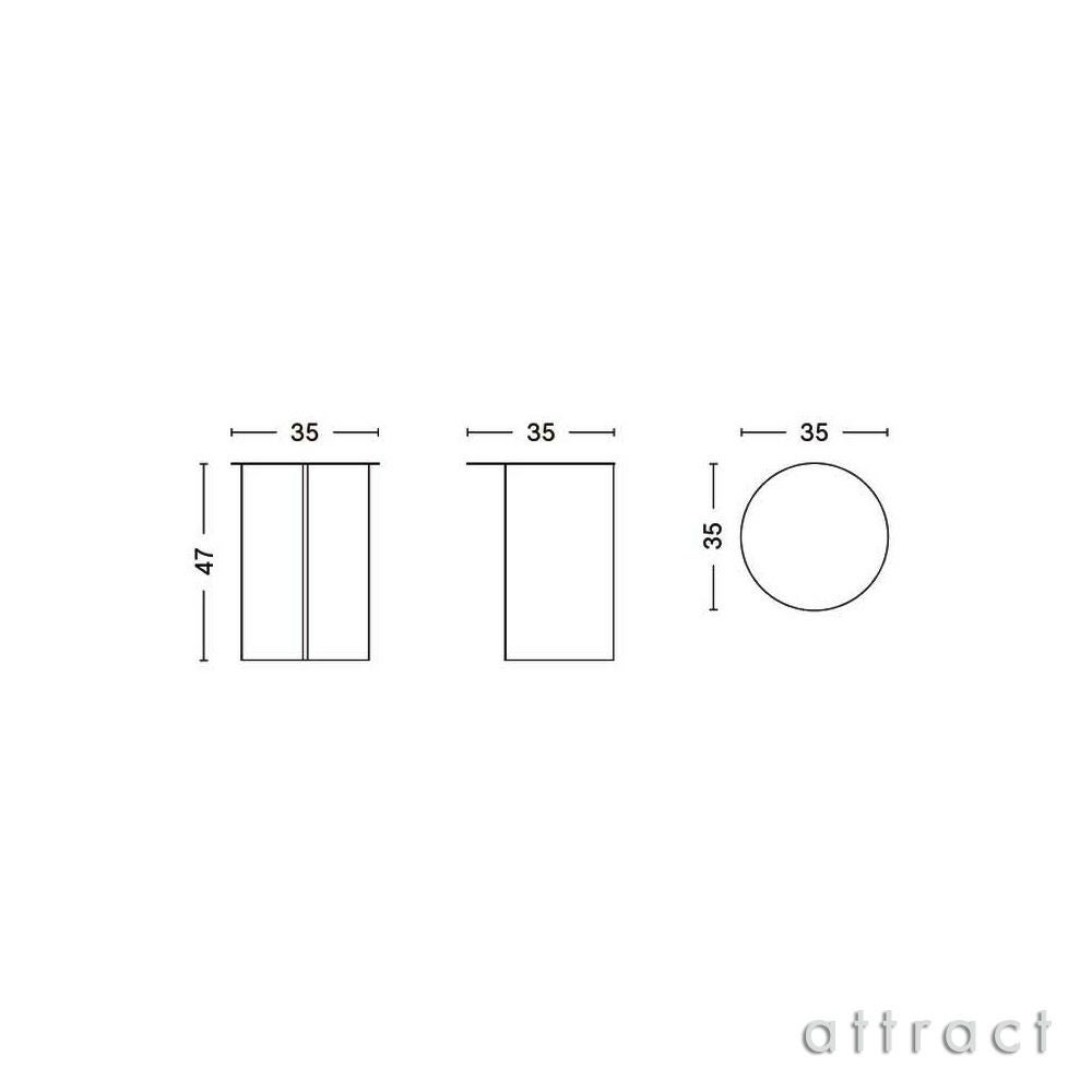 HAY ヘイ Slit Table スリット テーブル Wood High ウッド ハイ サイドテーブル Φ35×H47cm ベニヤ 合板 ウォーターラッカー塗装仕上げ カラー：6色 デザイン：HAY