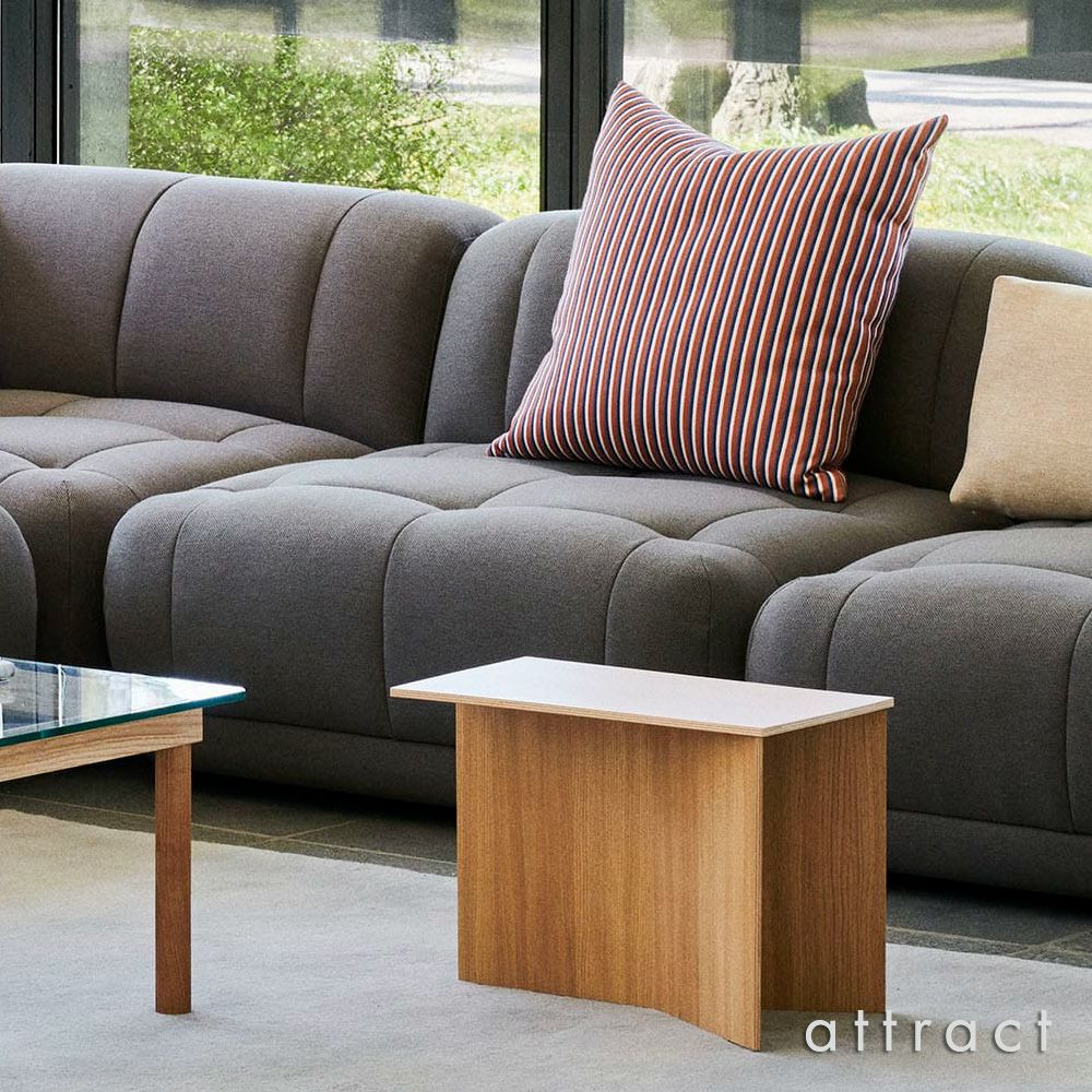 HAY ヘイ Slit Table スリット テーブル Wood Oblong ウッド オブロング サイドテーブル W49.5×H35.5cm ベニヤ 合板 ウォーターラッカー塗装仕上げ カラー：3色 デザイン：HAY