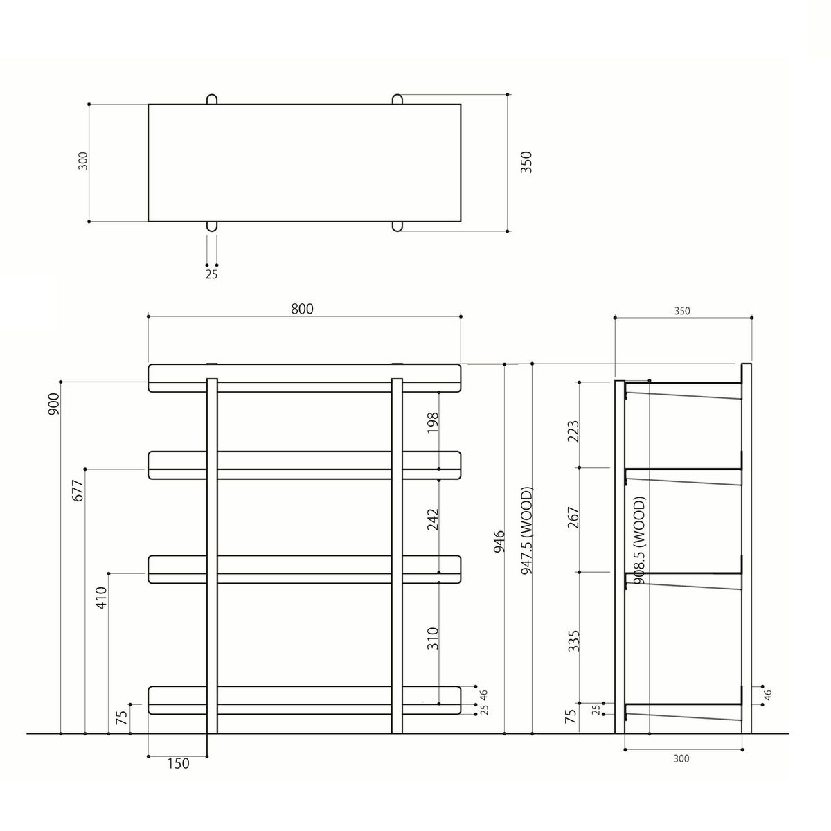 DUENDE デュエンデ MARGE SHELF 4 マージ シェルフ DU0325 カラー：2パターン デザイン：芦沢 啓治
