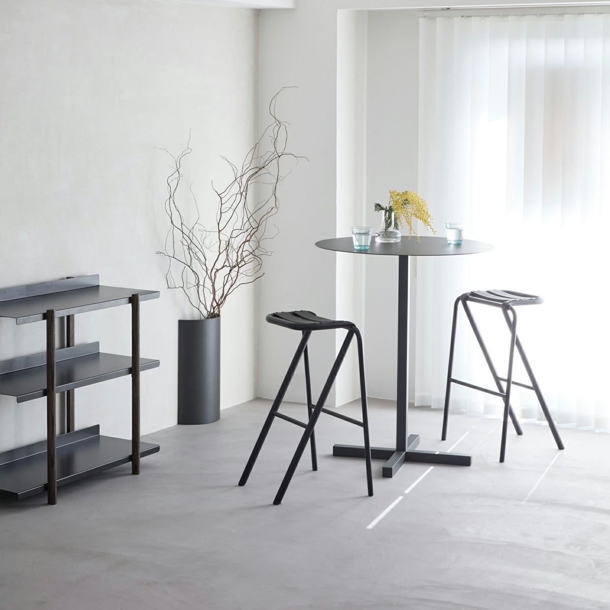 DUENDE デュエンデ MARGE SHELF 3 BK OIL STAIN FINISH マージ シェルフ ブラック オイルステインフィニッシュ DU0328BK カラー：ブラック デザイン：芦沢 啓治