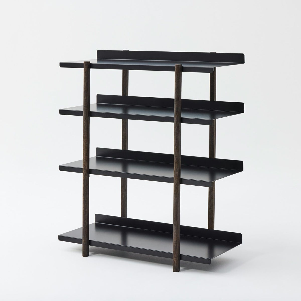 DUENDE デュエンデ MARGE SHELF 4 BK OIL STAIN FINISH マージ シェルフ ブラック オイルステインフィニッシュ DU0329BK カラー：ブラック デザイン：芦沢 啓治