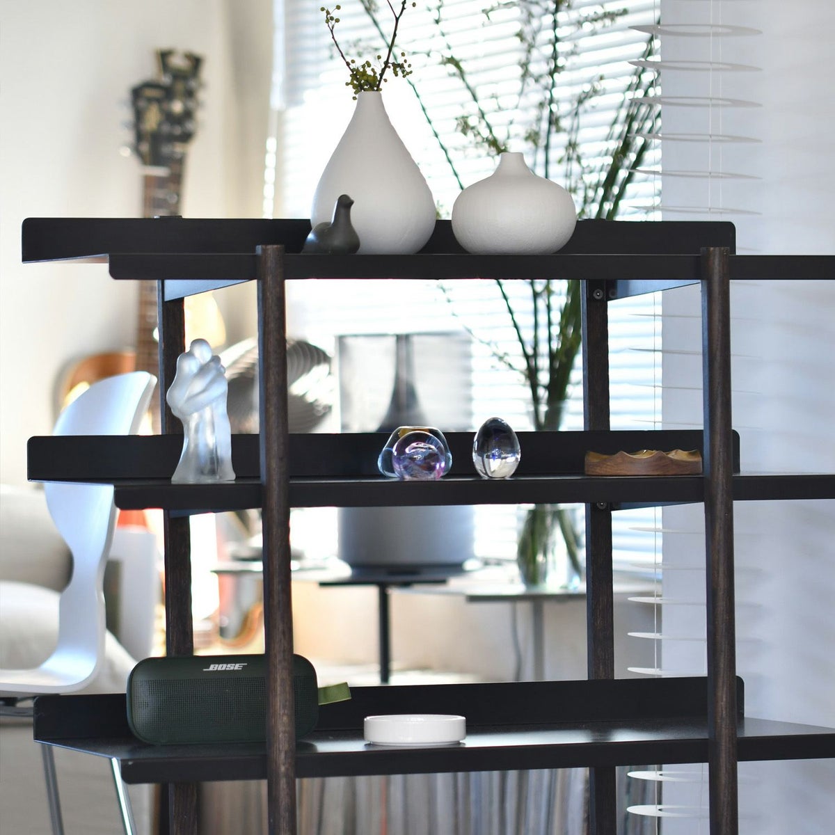 DUENDE デュエンデ MARGE SHELF 4 BK OIL STAIN FINISH マージ シェルフ ブラック オイルステインフィニッシュ DU0329BK カラー：ブラック デザイン：芦沢 啓治