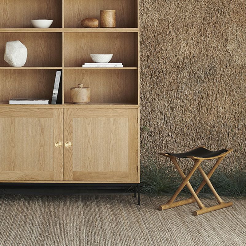 Carl Hansen & Son カール・ハンセン＆サン OW2000 Egyptian Stool エジプシャンスツール オーク（オイルフィニッシュ） 張座：サドルレザー デザイン：オーレ・ヴァンシャー