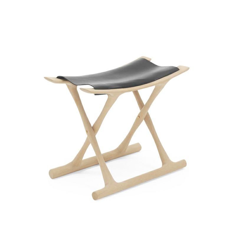 Carl Hansen & Son カール・ハンセン＆サン OW2000 Egyptian Stool エジプシャンスツール オーク（ホワイトオイルフィニッシュ） 張座：サドルレザー デザイン：オーレ・ヴァンシャー