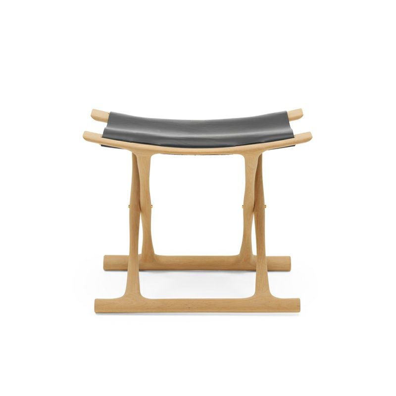 Carl Hansen & Son カール・ハンセン＆サン OW2000 Egyptian Stool エジプシャンスツール オーク（ホワイトオイルフィニッシュ） 張座：サドルレザー デザイン：オーレ・ヴァンシャー