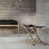 Carl Hansen & Son カール・ハンセン＆サン OW2000 Egyptian Stool エジプシャンスツール オーク（ホワイトオイルフィニッシュ） 張座：サドルレザー デザイン：オーレ・ヴァンシャー
