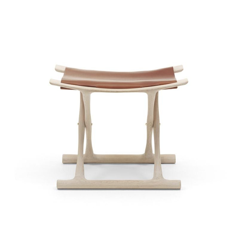  Carl Hansen & Son カール・ハンセン＆サン OW2000 Egyptian Stool エジプシャンスツール オーク（ソープフィニッシュ） 張座：サドルレザー デザイン：オーレ・ヴァンシャー