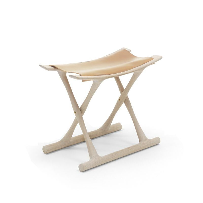  Carl Hansen & Son カール・ハンセン＆サン OW2000 Egyptian Stool エジプシャンスツール オーク（ソープフィニッシュ） 張座：サドルレザー デザイン：オーレ・ヴァンシャー