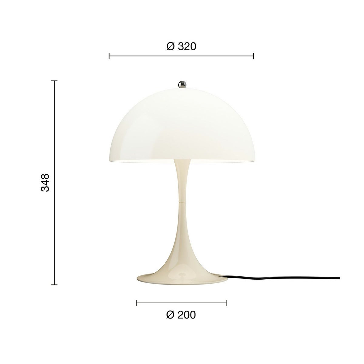 Louis Poulsen ルイスポールセン Panthella 320 Table パンテラ 320 テーブル テーブルランプ カラー：オパール・ベージュ デザイン：ヴェルナー・パントン