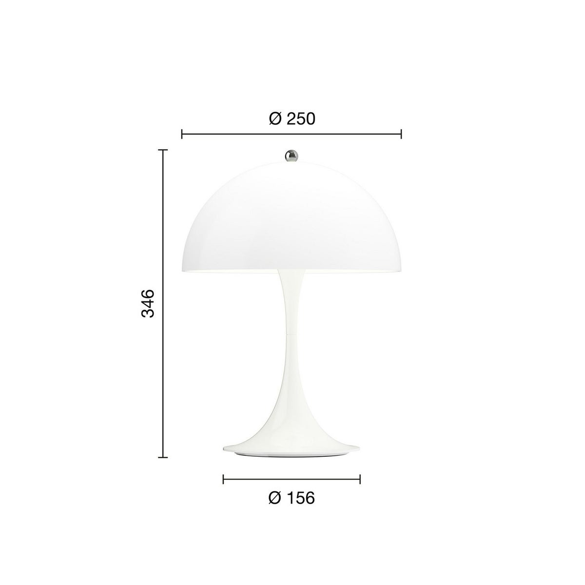 Louis Poulsen ルイスポールセン Panthella 250 Portable パンテラ 250 ポータブル テーブルランプ カラー：オパール・ペール・ローズ デザイン：ヴェルナー・パントン