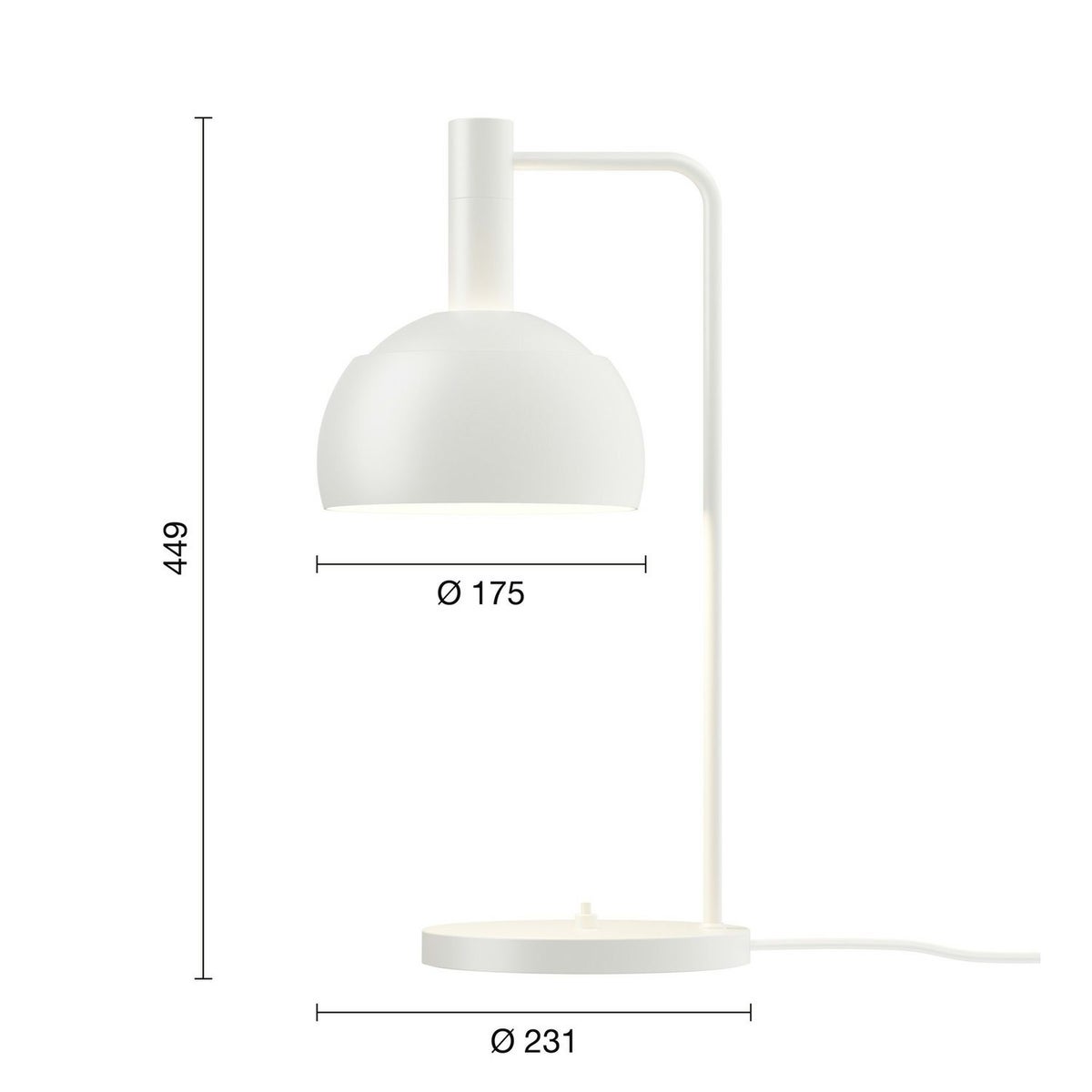 Louis Poulsen ルイスポールセン FJ Elements Table Lamp FJ エレメンツ テーブルランプ Φ175mm カラー：ホワイト デザイン：フィン・ユール