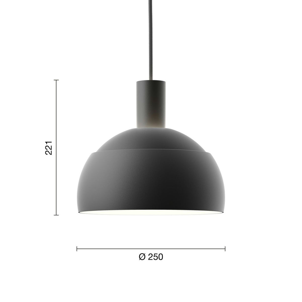 Louis Poulsen ルイスポールセン FJ Elements Pendant Lamp FJ エレメンツ ペンダントランプ Φ250mm カラー：ブラック デザイン：フィン・ユール