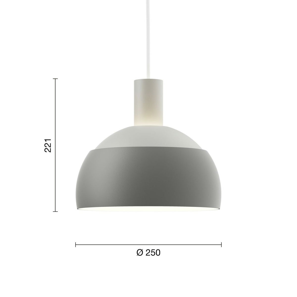 Louis Poulsen ルイスポールセン FJ Elements Pendant Lamp FJ エレメンツ ペンダントランプ Φ250mm カラー：オリジナル・グレー デザイン：フィン・ユール