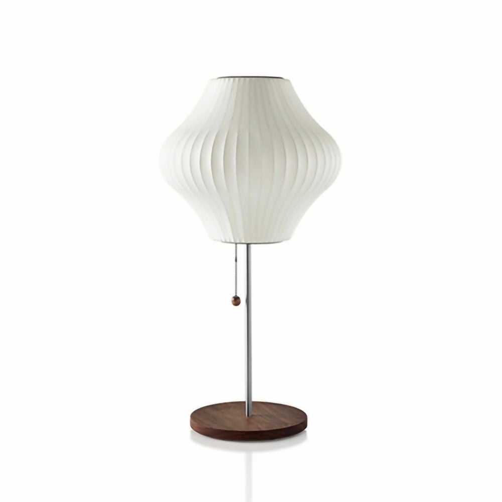 Herman Miller ハーマンミラー BUBBLE LAMPS バブルランプ Pear Lotus Table Lamp ペアー ロータス テーブルランプ ウォールナット デザイン：ジョージ・ネルソン