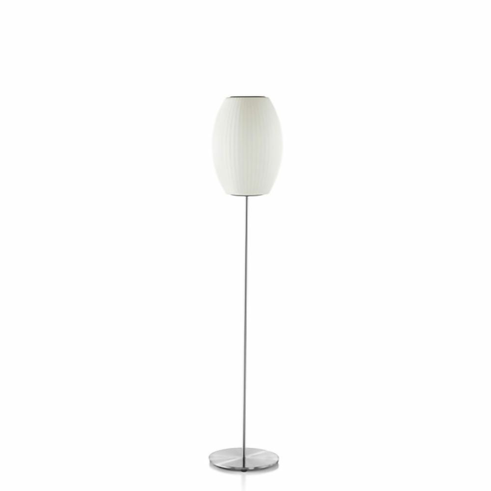 Herman Miller ハーマンミラー BUBBLE LAMPS バブルランプ Cigar Lotus Floor Lamp シガー ロータス フロアランプ Sサイズ ブラッシュ デザイン：ジョージ・ネルソン