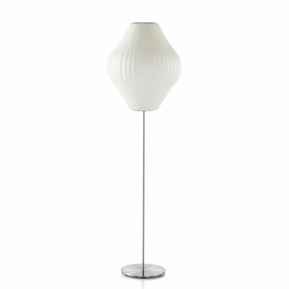 Herman Miller ハーマンミラー BUBBLE LAMPS バブルランプ Pear Lotus Floor Lamp ペアー ロータス フロアランプ Mサイズ ブラッシュ デザイン：ジョージ・ネルソン