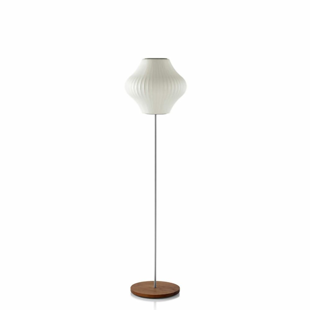Herman Miller ハーマンミラー BUBBLE LAMPS バブルランプ Pear Lotus Floor Lamp ペアー ロータス フロアランプ Sサイズ ウォールナット デザイン：ジョージ・ネルソン