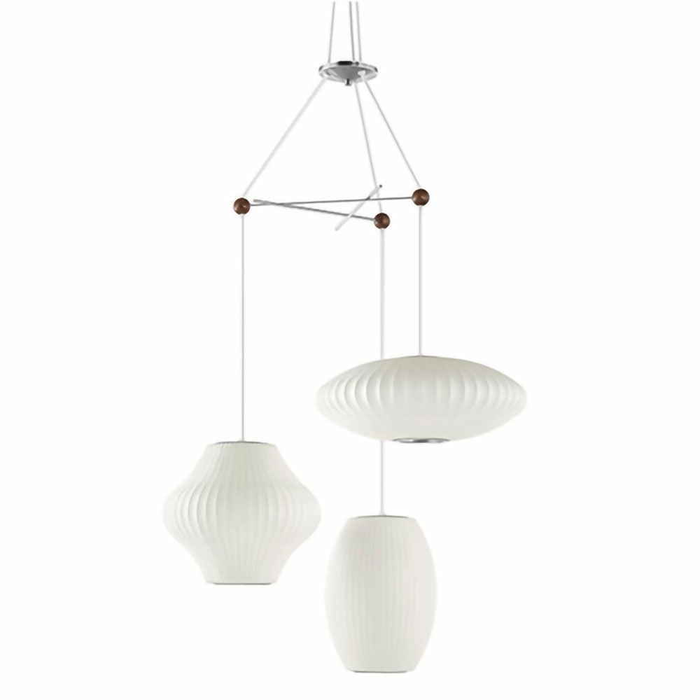 Herman Miller ハーマンミラー BUBBLE LAMPS バブルランプ Triple Bubble Lamp Fixture トリプル バブル ランプ フィクスチャー 対応サイズ：Φ480mmまで 取付け具（ランプ本体は別売） デザイン：ジョージ・ネルソン