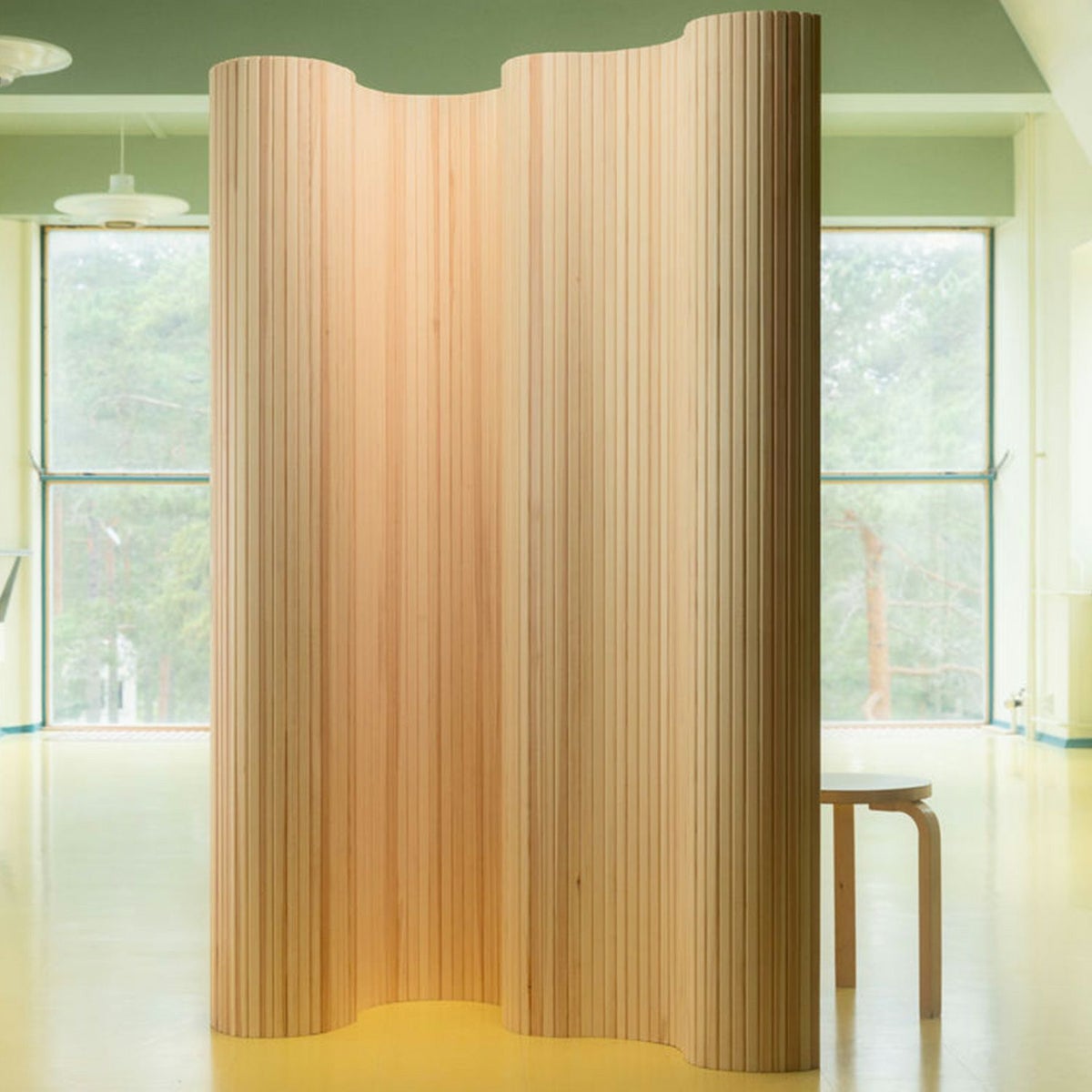 Artek アルテック 100 SCREEN スクリーン パーティション Size D W200cm × H100cm クリアラッカー仕上げ デザイン：アルヴァ・アアルト