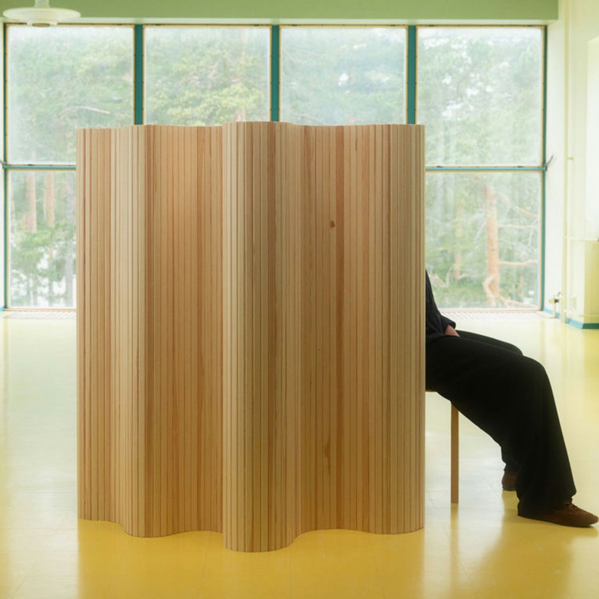 Artek アルテック 100 SCREEN スクリーン パーティション Size D W200cm × H100cm クリアラッカー仕上げ デザイン：アルヴァ・アアルト
