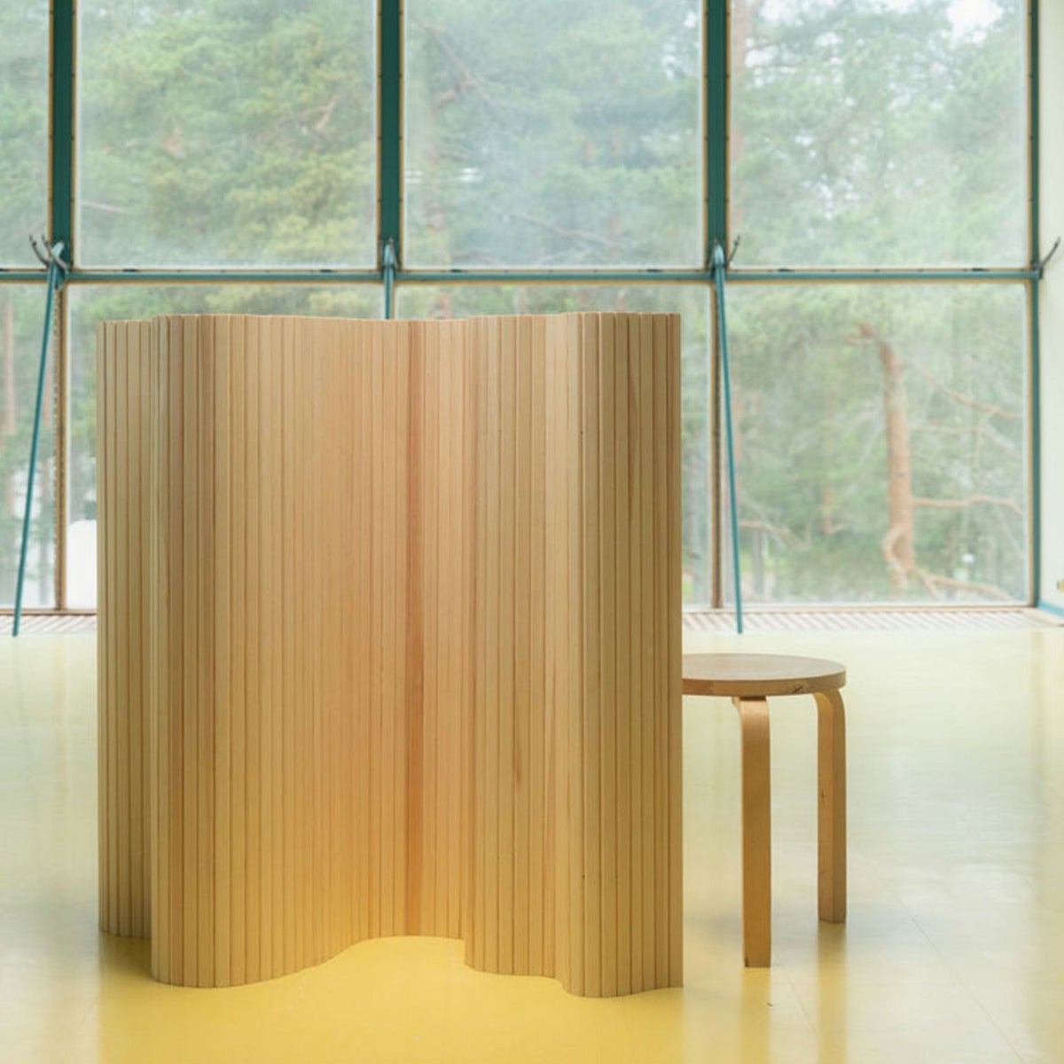 Artek アルテック 100 SCREEN スクリーン パーティション Size D W200cm × H100cm クリアラッカー仕上げ デザイン：アルヴァ・アアルト