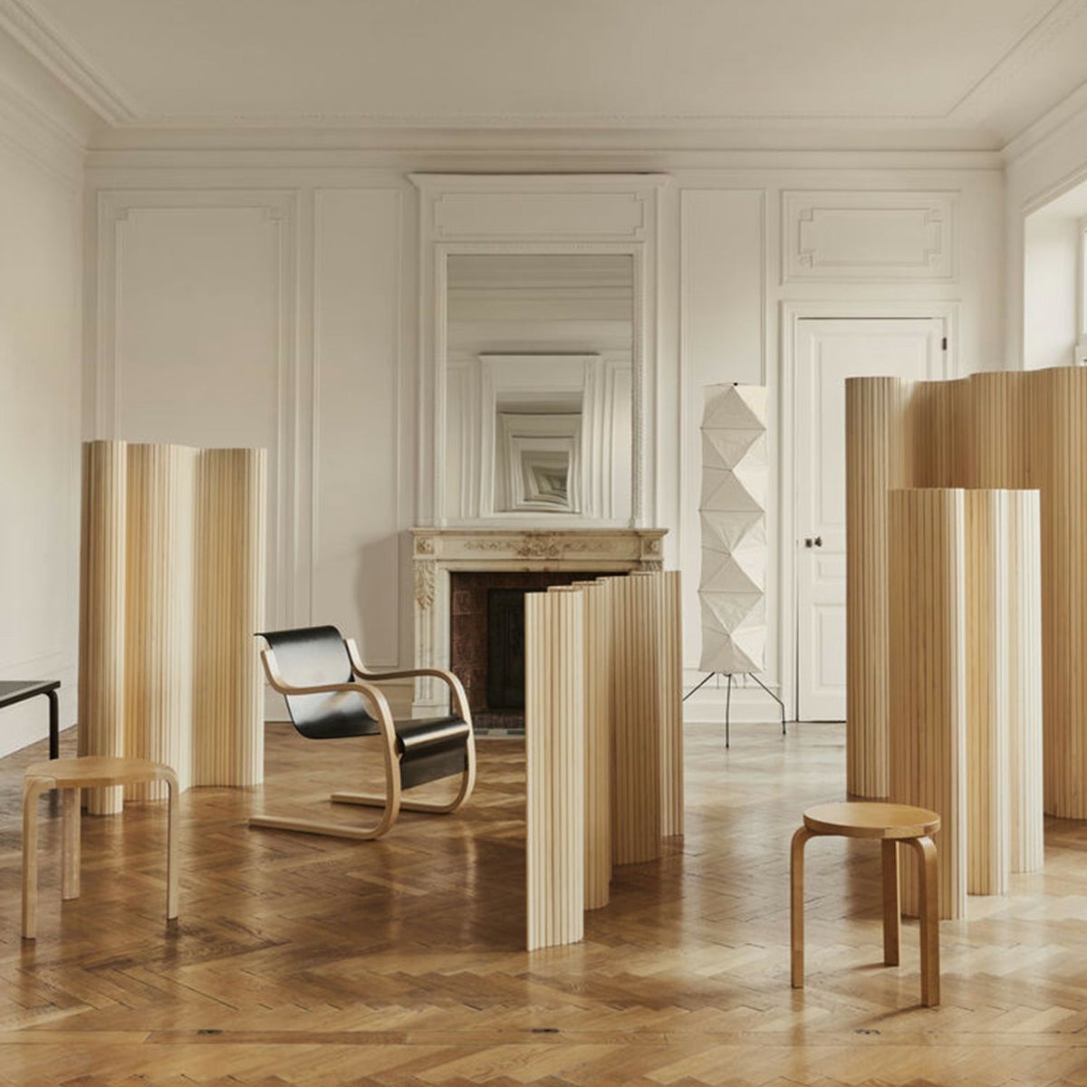 Artek アルテック 100 SCREEN スクリーン パーティション Size D W200cm × H100cm クリアラッカー仕上げ デザイン：アルヴァ・アアルト