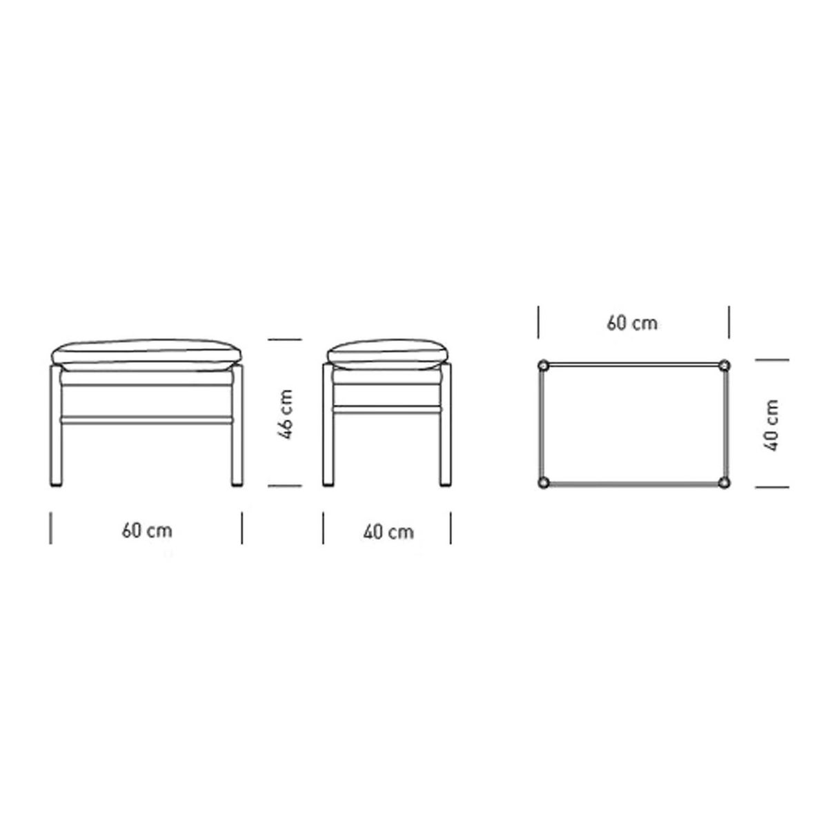 Carl Hansen & Son カール・ハンセン＆サン OW149F コロニアルスツール オットマン フットスツール ウォルナット （オイルフィニッシュ） 張座：レザー Terra テラ デザイン：オーレ・ヴァンシャー