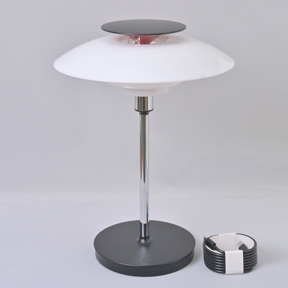 Louis Poulsen ルイスポールセン PH 80 Portable ポータブル LED テーブルランプ スタンドライト Φ230mm （シルヴァー・クローム） ポール・ヘニングセン