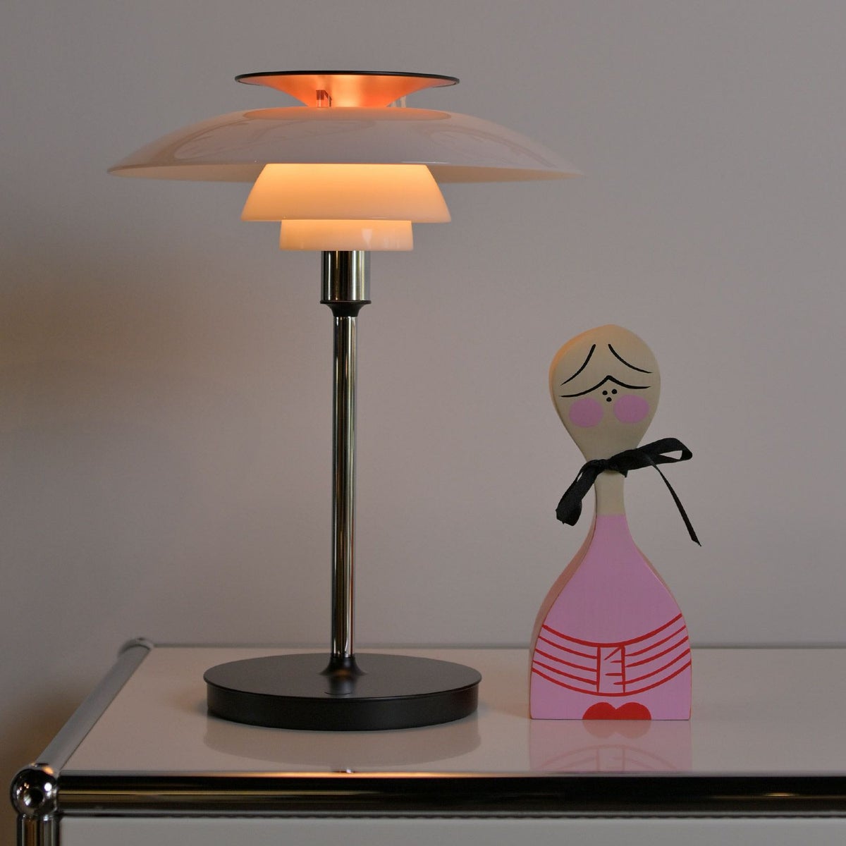 Louis Poulsen ルイスポールセン PH 80 Portable ポータブル LED テーブルランプ スタンドライト Φ230mm （シルヴァー・クローム） ポール・ヘニングセン