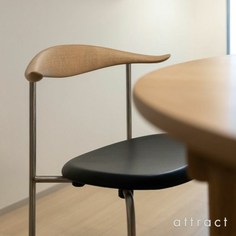 Carl Hansen & Son カール・ハンセン＆サン CH88P オーク （オイルフィニッシュ） ブラックフレーム 張座：レザー（Thor） デザイン：ハンス・J・ウェグナー