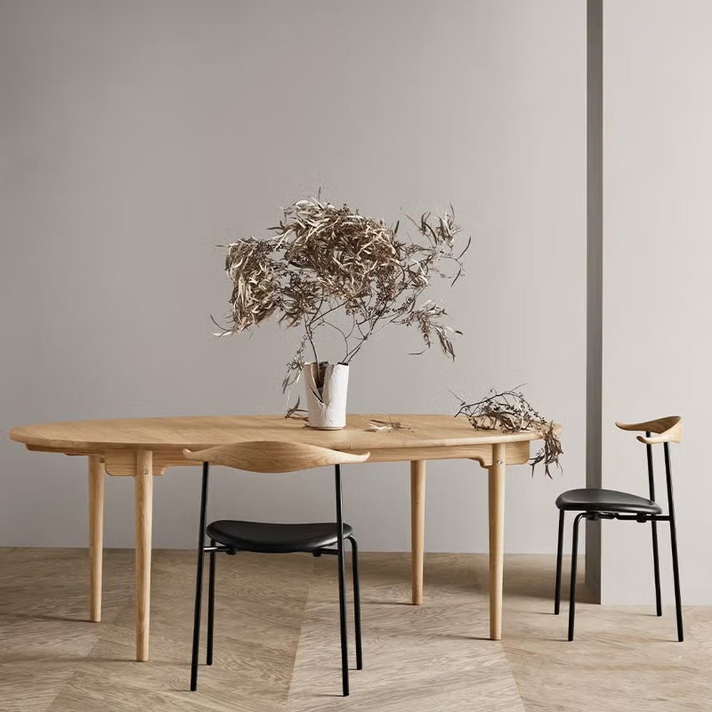 Carl Hansen & Son カール・ハンセン＆サン CH88P オーク （ソープフィニッシュ） ブラックフレーム 張座：レザー（Thor） デザイン：ハンス・J・ウェグナー