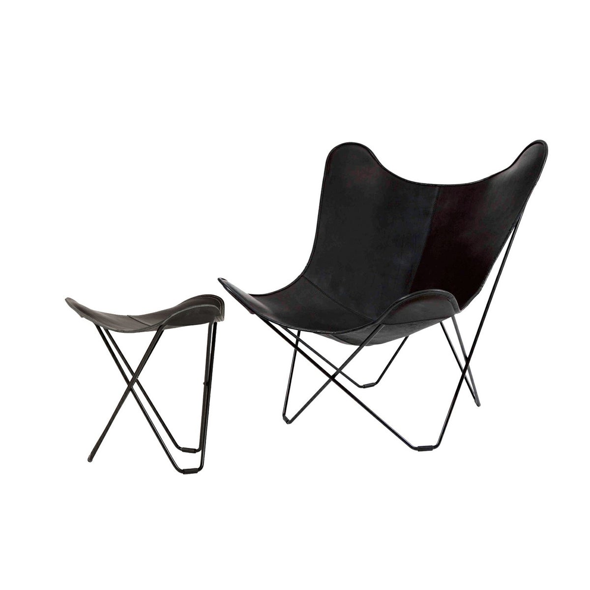 CUERO クエロ BKF Chair BKFチェア Butterfly Chair バタフライチェア FLYING GOOSE フライング グース スツール オットマン　デザイン：アントニオ・ボネット、フアン・クルチャン、ホルヘ・フェラーリ=ハードイ