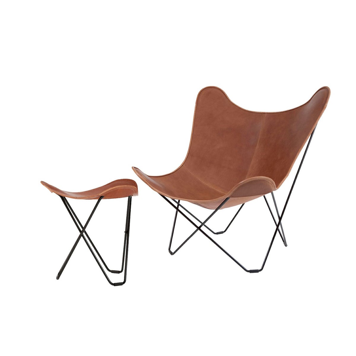 CUERO クエロ BKF Chair BKFチェア Butterfly Chair バタフライチェア FLYING GOOSE フライング グース スツール オットマン　デザイン：アントニオ・ボネット、フアン・クルチャン、ホルヘ・フェラーリ=ハードイ