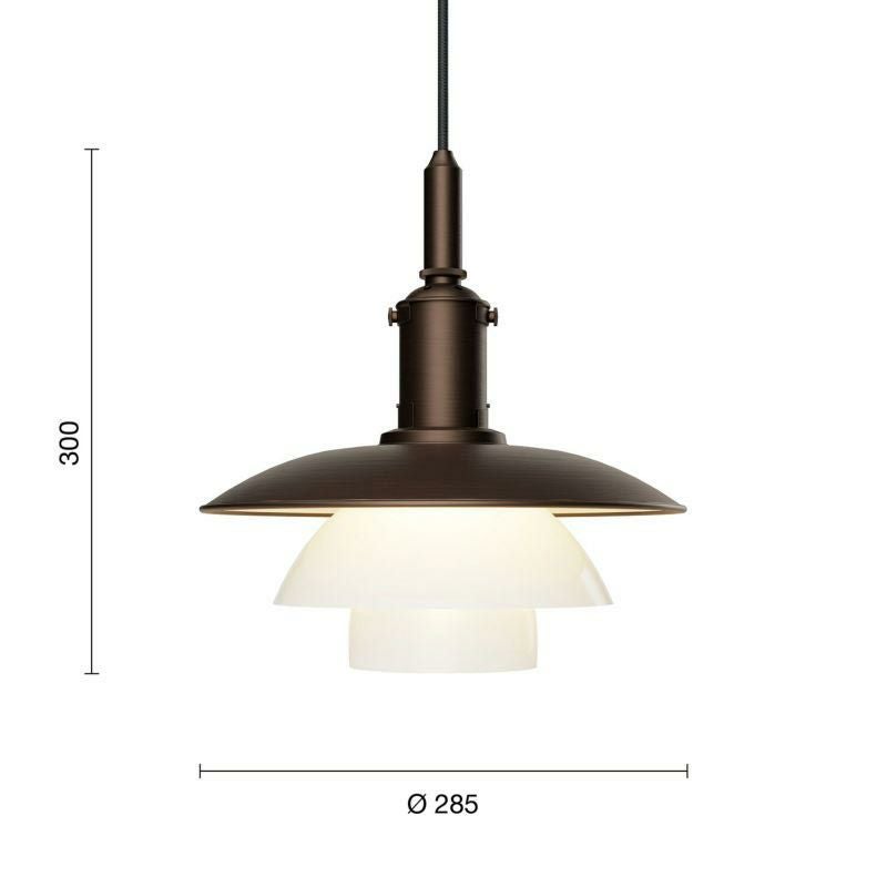 Louis Poulsen ルイスポールセン PH 3/3 Aged Brass Opal Pendant PH 3/3 エイジド・ブラス オパール ペンダント Φ285mm （エイジド・ブラス × 乳白ガラス） ポール・ヘニングセン