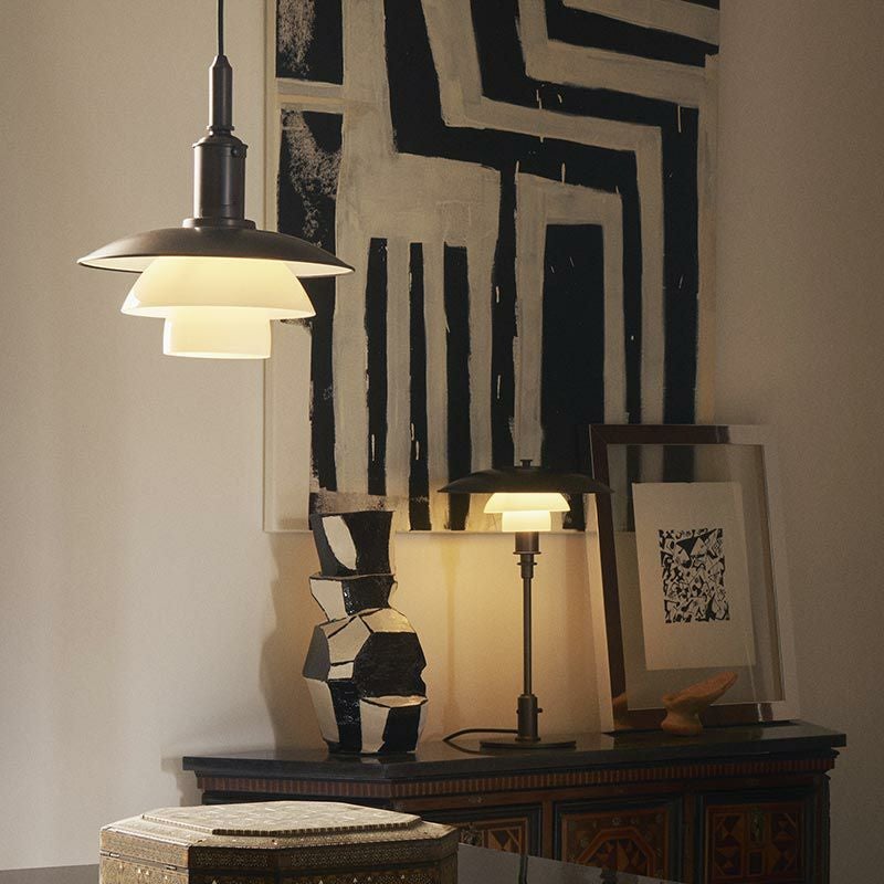 Louis Poulsen ルイスポールセン PH 3/2 Aged Brass Opal Table Lamp PH 3/2 エイジド・ブラス オパール テーブルランプ スタンドライト Φ285mm （エイジド・ブラス × 乳白ガラス） デザイン：ポール・ヘニングセン