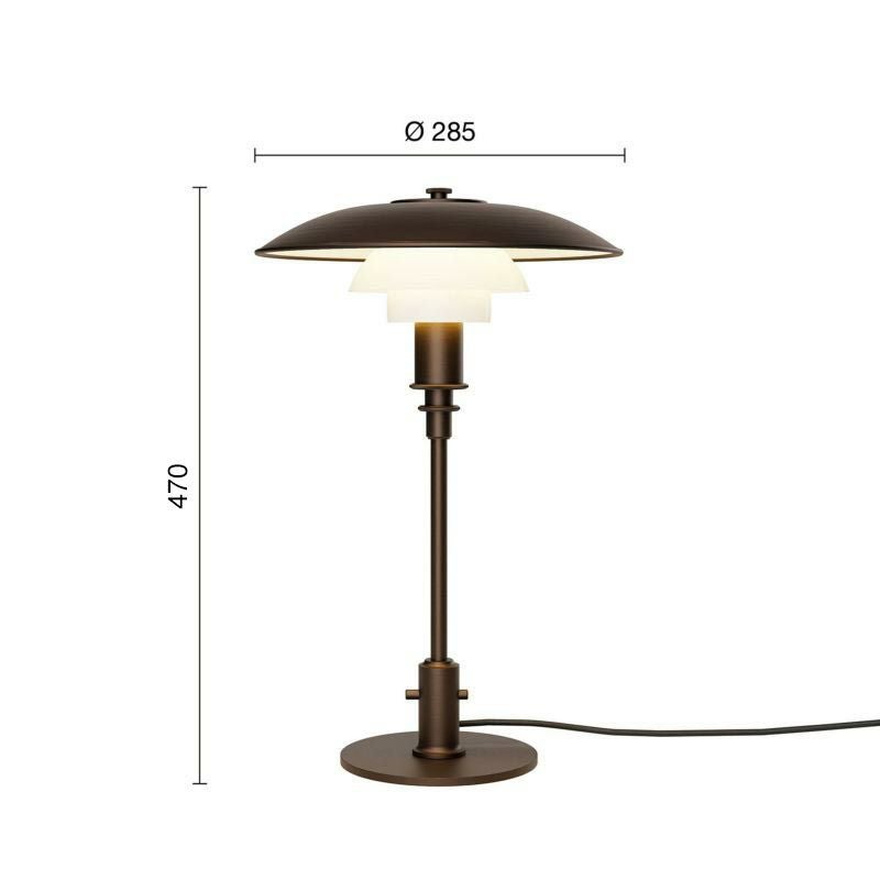 Louis Poulsen ルイスポールセン PH 3/2 Aged Brass Opal Table Lamp PH 3/2 エイジド・ブラス オパール テーブルランプ スタンドライト Φ285mm （エイジド・ブラス × 乳白ガラス） デザイン：ポール・ヘニングセン
