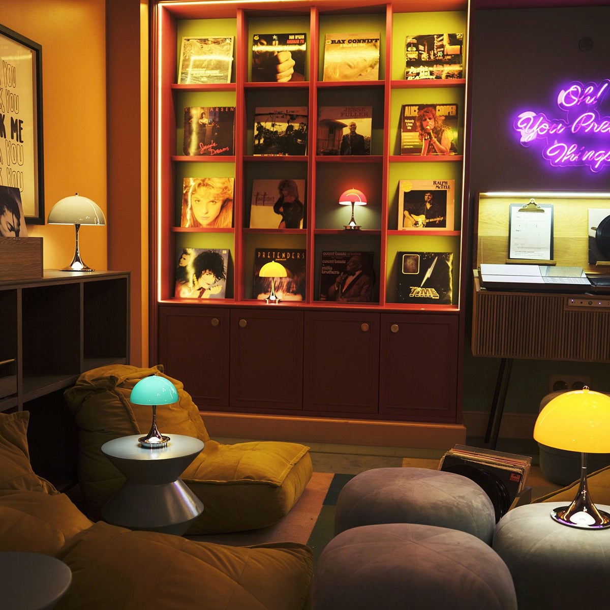 Louis Poulsen ルイスポールセン Panthella 160 Portable パンテラ 160 ポータブル （V3） テーブルランプ カラー：オパール・オレンジ クローム デザイン：ヴェルナー・パントン