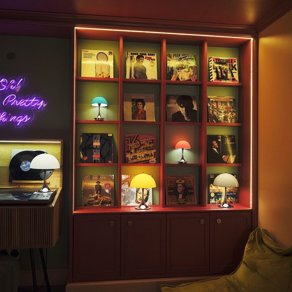 Louis Poulsen ルイスポールセン Panthella 160 Portable パンテラ 160 ポータブル （V3） テーブルランプ カラー：オパール・オレンジ クローム デザイン：ヴェルナー・パントン