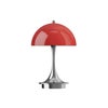 Louis Poulsen ルイスポールセン Panthella 160 Portable パンテラ 160 ポータブル （V3） テーブルランプ カラー：オパール・レッド クローム デザイン：ヴェルナー・パントン