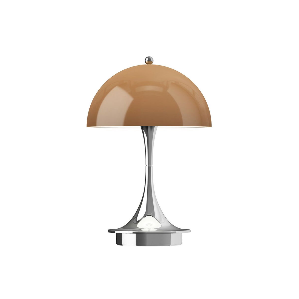 Louis Poulsen ルイスポールセン Panthella 160 Portable パンテラ 160 ポータブル （V3） テーブルランプ カラー：オパール・ブラウン クローム デザイン：ヴェルナー・パントン