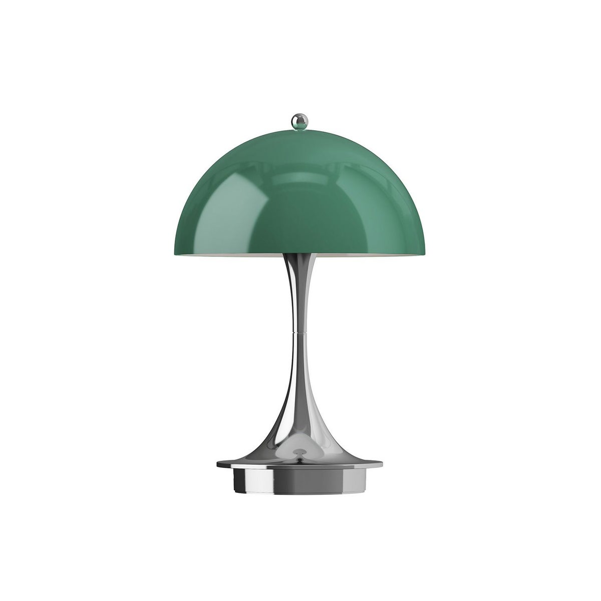 Louis Poulsen ルイスポールセン Panthella 160 Portable パンテラ 160 ポータブル （V3） テーブルランプ カラー：オパール・グリーン クローム デザイン：ヴェルナー・パン