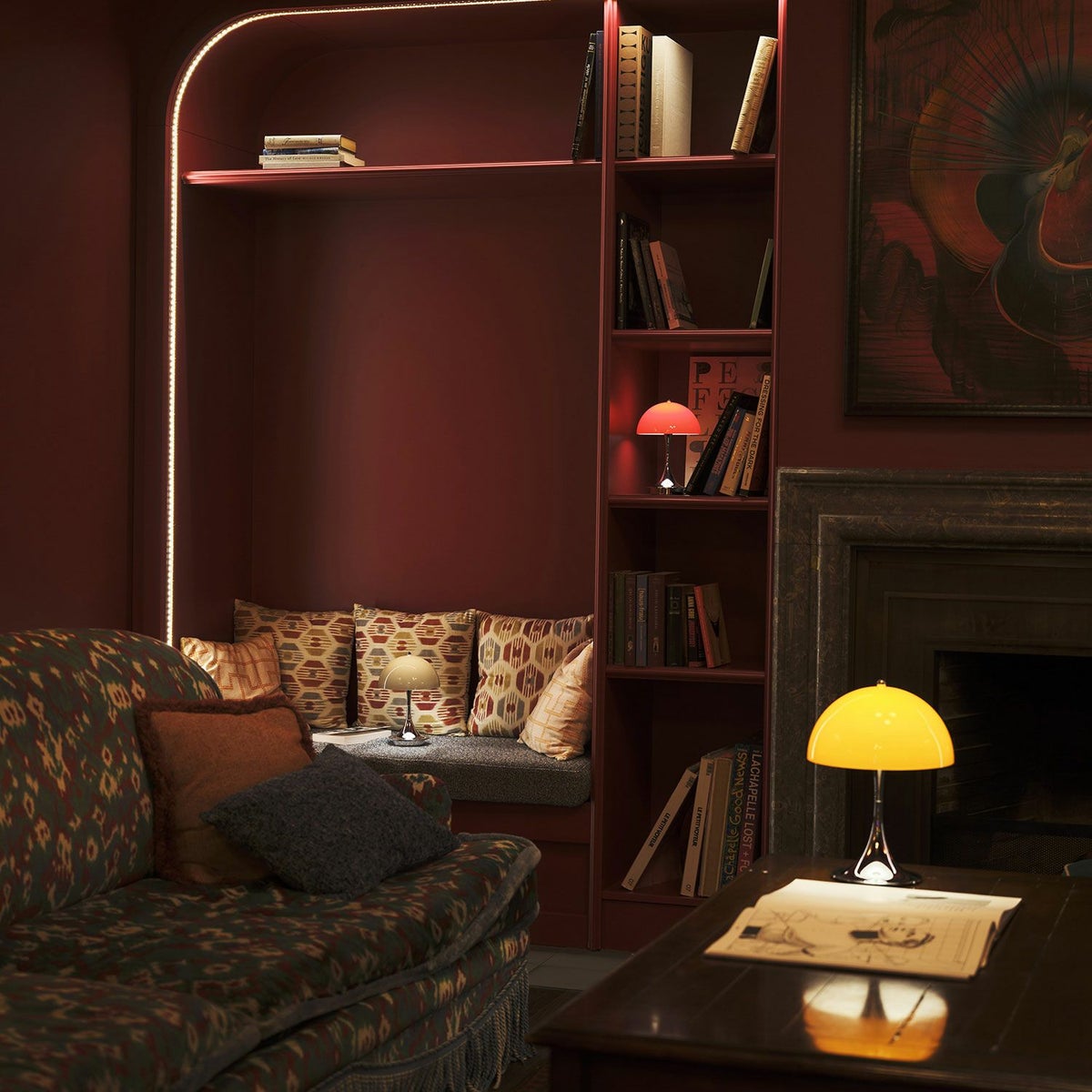 Louis Poulsen ルイスポールセン Panthella 160 Portable パンテラ 160 ポータブル （V3） テーブルランプ カラー：オパール・グリーン クローム デザイン：ヴェルナー・パン