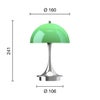 Louis Poulsen ルイスポールセン Panthella 160 Portable パンテラ 160 ポータブル （V3） テーブルランプ カラー：オパール・グリーン クローム デザイン：ヴェルナー・パン