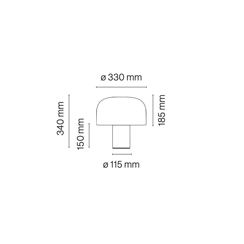 FLOS フロス BELLHOP GLASS T ベルホップ ガラス T テーブルランプ Φ33cm LED カラー：3色 デザイン：バーバー・オズガビー