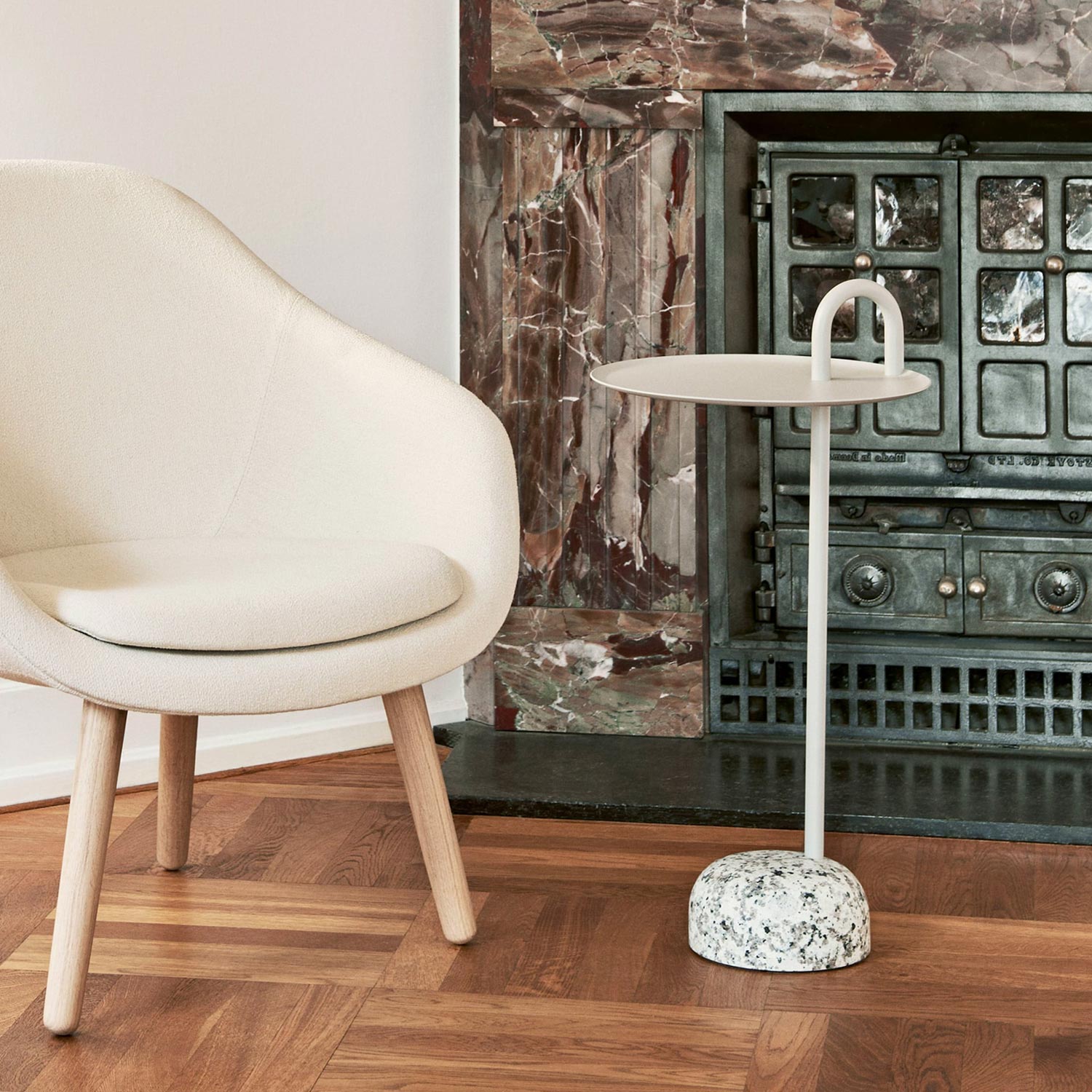 HAY ヘイ Bowler Table ボウラー テーブル Φ36cm スチール 花崗岩 ハンドル サイドテーブル デザイン：シェーン・シュネック