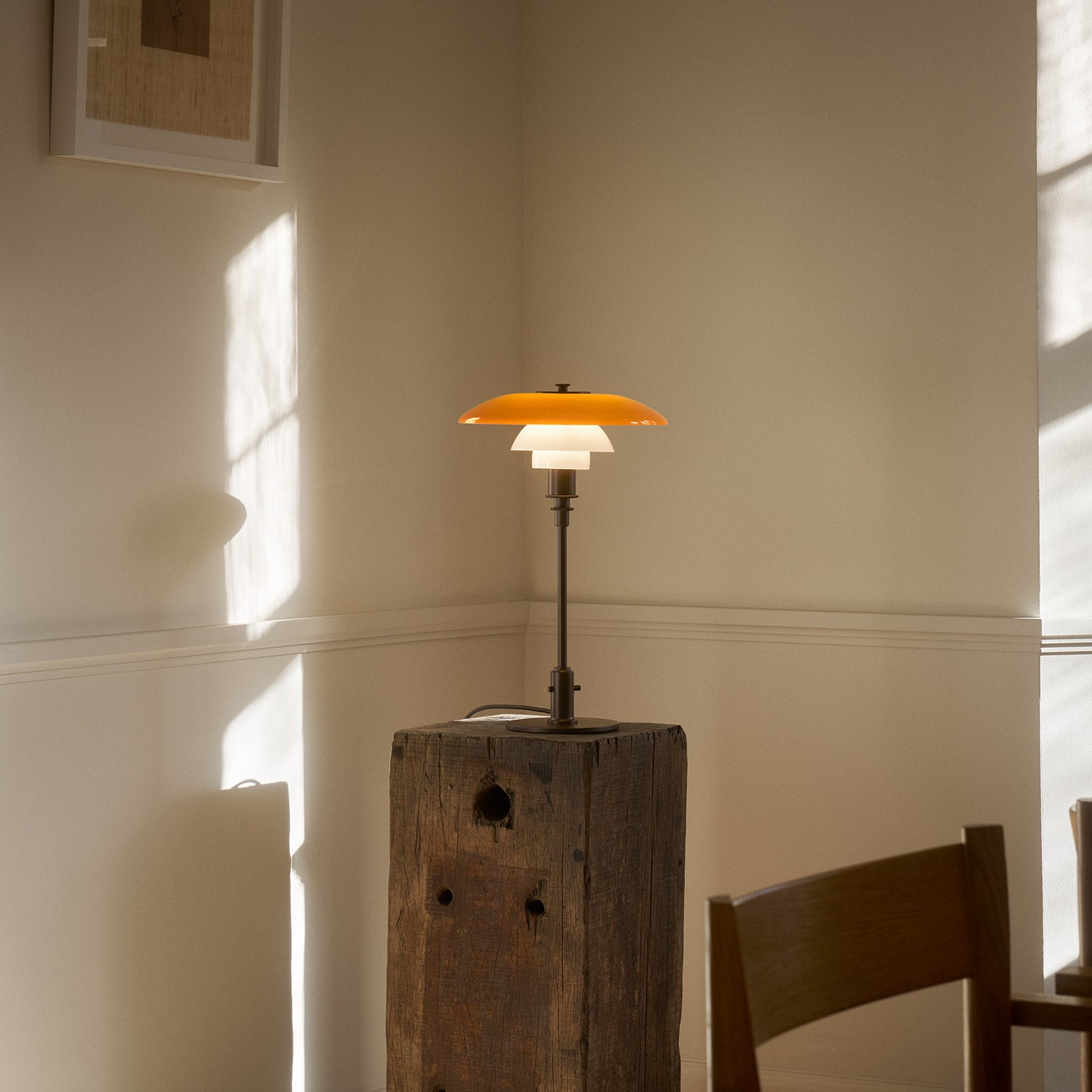 Louis Poulsen ルイスポールセン PH 3/2 Table Lamp Centenary Edition PH 3/2 テーブルランプ センテナリー・エディション スタンドライト Φ285mm アンバー 琥珀色ガラス 真鍮エイジング加工 デザイン：ポール・ヘニングセン