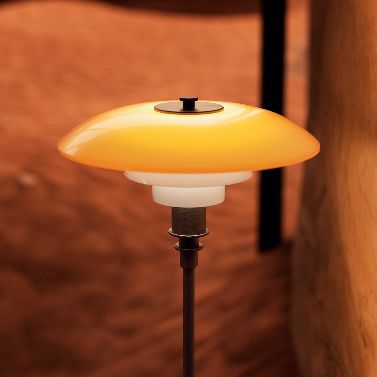 ouis Poulsen ルイスポールセン PH 3/2 Table Lamp Centenary Edition PH 3/2 テーブルランプ センテナリー・エディション スタンドライト Φ285mm アンバー 琥珀色ガラス 真鍮エイジング加工 デザイン：ポール・ヘニングセン
