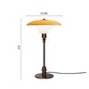 ouis Poulsen ルイスポールセン PH 3/2 Table Lamp Centenary Edition PH 3/2 テーブルランプ センテナリー・エディション スタンドライト Φ285mm アンバー 琥珀色ガラス 真鍮エイジング加工 デザイン：ポール・ヘニングセン